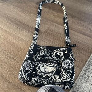 Vera Bradley Black and White Paisley Crossbody, Vera  Bradley